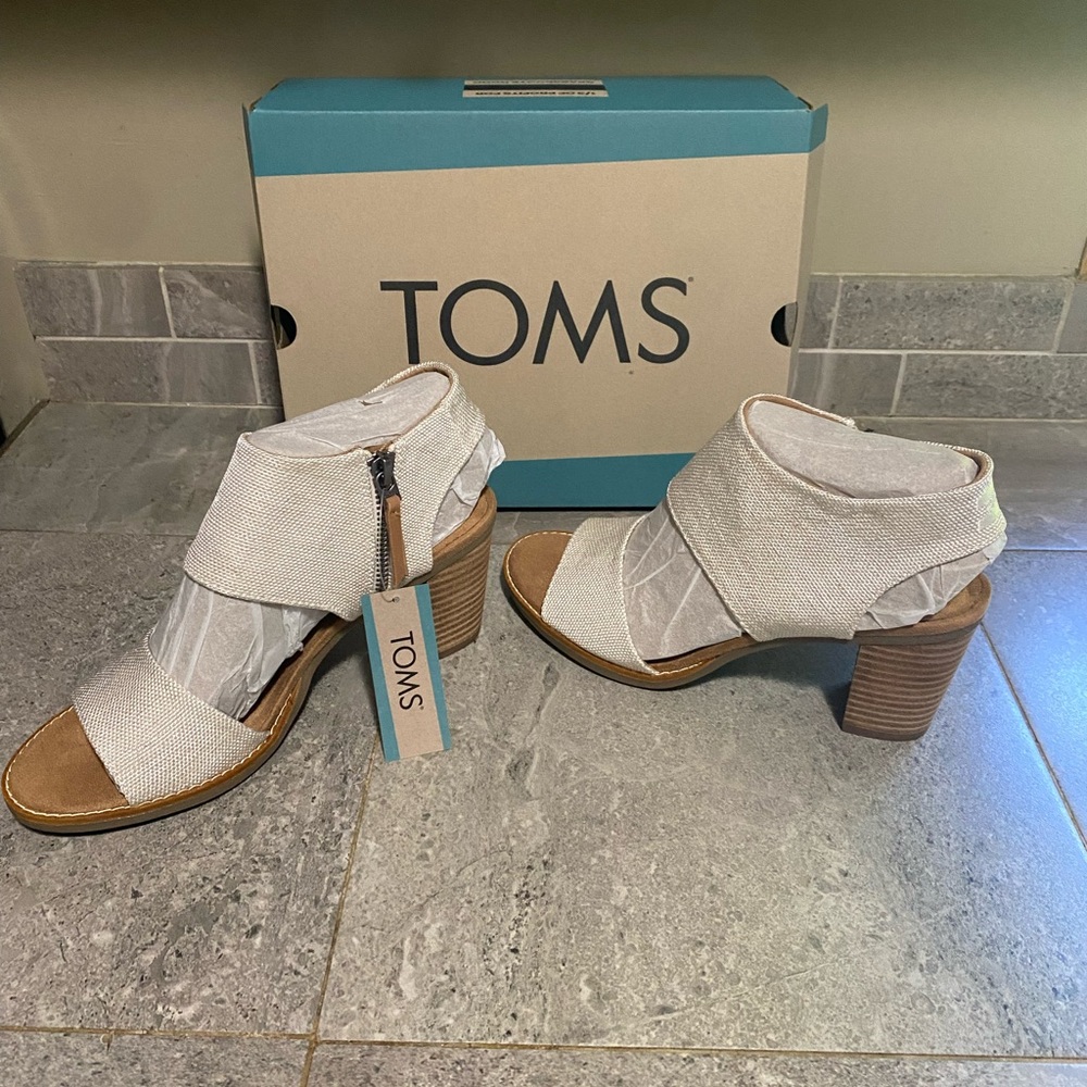 Tom’s Majorca Cutout Natural Heeled Sandal